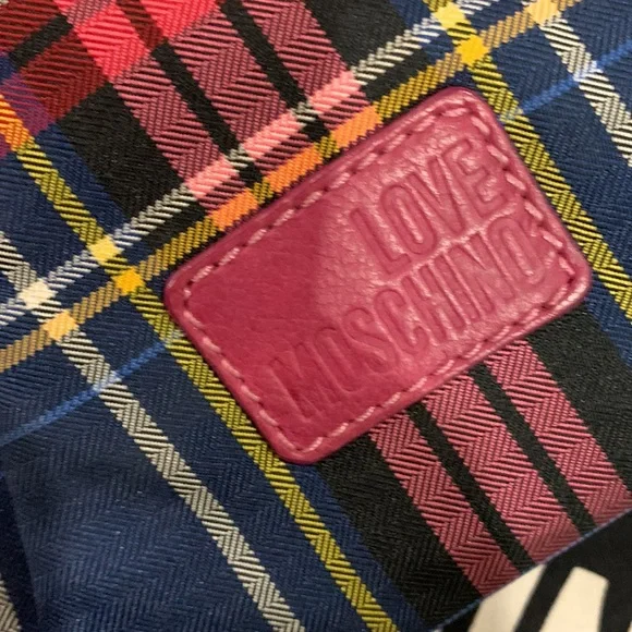 💯 Authentic Moschino Chequered Clutch - Picture 6 of 7